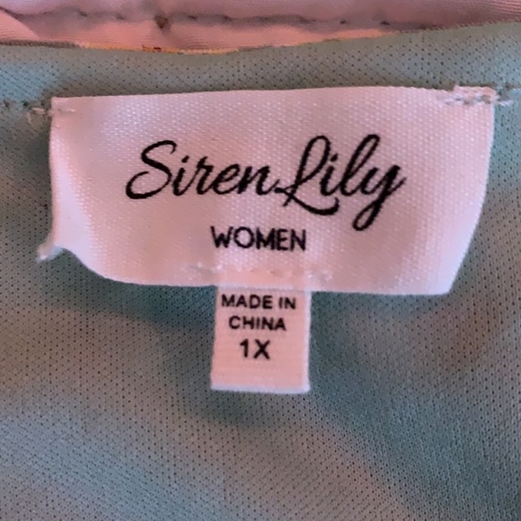 Teal Floral Blouse With Attached Teal Undershirt - Picture 3 of 5